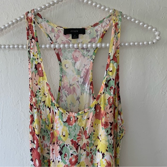 J. Crew Alicia Cupro-blend Racerback Slip Dress In Painterly Floral - Picture 7 of 14